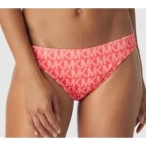 Michael Kors Sangria Logo Hipster Bikini Bottom XS NWT